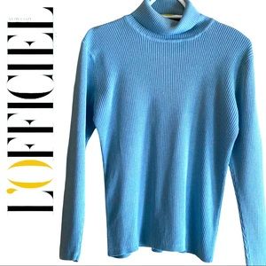 2/$25- L’Officiel Light Blue Turtleneck Size Large